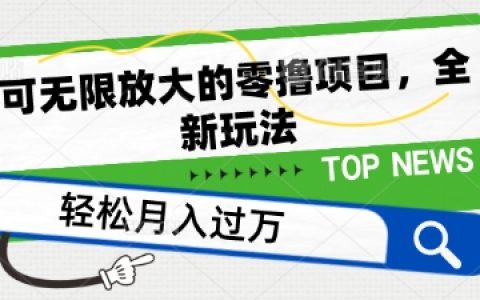 揭秘零擼項目的放大盈利技巧：輕松日擼50+，全新玩法解析【實操】