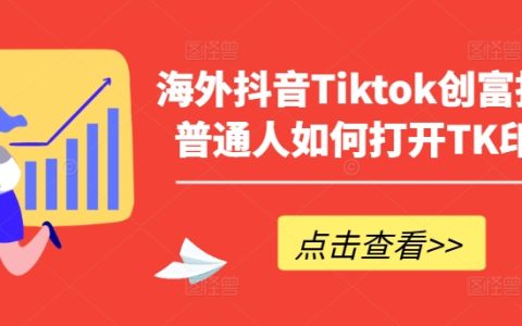 海外抖音Tiktok創(chuàng)富指南，普通人如何打開TK印鈔機
