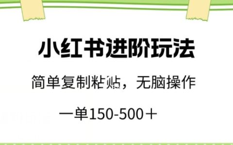 揭秘小紅書進階攻略：單筆利潤150-500+，復制粘貼即可，小白上手無憂【破解】