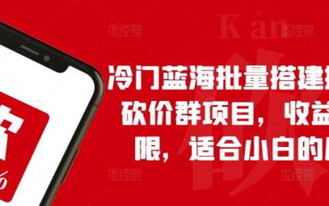 揭秘：拼多多砍價(jià)群搭建，潛力無限的藍(lán)海項(xiàng)目，新手也能月入過萬