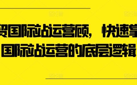 外貿國際站運營快速入門課程：掌握核心運營邏輯，提升業績技巧【揭秘】