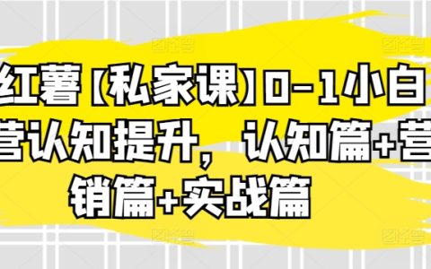 小紅書私家課堂：小白運營入門至精通，涵蓋認知提升、營銷策略、實戰操作全教程