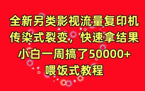 獨家揭秘：影視流量復制神器，小白一周賺5萬，傳染式裂變教程