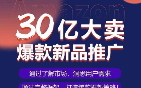亞馬遜30億大賣家爆款新品推廣方法，復制成功案例，全程實操的爆品推新標準操作程序揭秘