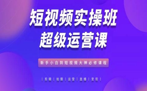 【短視頻運營實操課程】從新手小白到大神級別，短視頻運營必修課，深度教學！