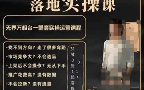 老肥電商2024年淘系運(yùn)營(yíng)入門到精通實(shí)操課程，包含無(wú)界萬(wàn)相臺(tái)完整實(shí)操運(yùn)營(yíng)教學(xué)