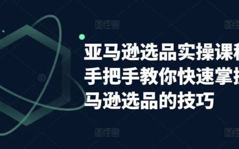 亞馬遜選品實戰課程：手把手教你快速掌握選品技巧，輕松打造亞馬遜爆款