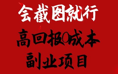 0成本副業賺錢揭秘：只需截圖技能，離婚模板銷售日入1500+的高回報項目