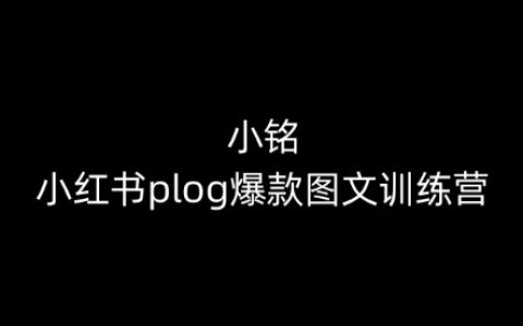 小銘小紅書Plog教程：從零基礎(chǔ)到爆款圖文創(chuàng)作者的全程訓(xùn)練【揭秘】
