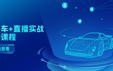 二手車直播運營實戰班：直播推廣策略、短視頻營銷技巧、千川廣告投放指南及直播全過程解析