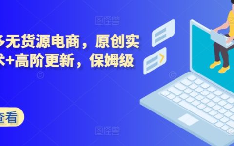 拼多多無(wú)貨源電商實(shí)戰(zhàn)課程：原創(chuàng)實(shí)操技術(shù)詳解+高階更新，保姆級(jí)教學(xué)指導(dǎo)！