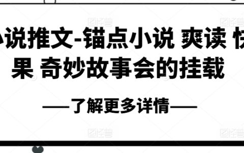 小說推廣-錨點(diǎn)小說，暢快閱讀，快感淋漓，奇妙故事會(huì)一鍵掛載