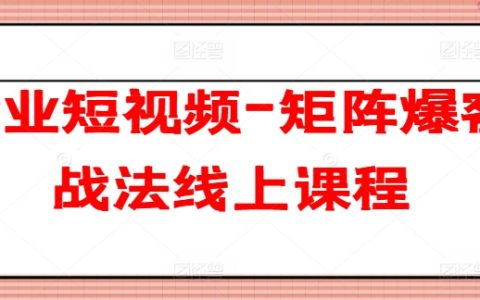 企業(yè)短視頻爆客矩陣：從入門到精通的線上課程，讓您的獲客效率翻倍！