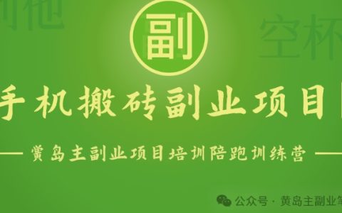 手機兼職小項目實訓營：實測1小時賺50元，單手機日入過百教程【揭秘】