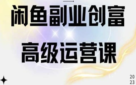 閑魚電商進階培訓：單部手機掌握開店盈利技巧