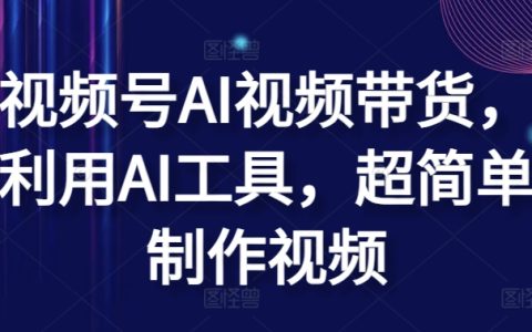 揭秘視頻號AI視頻帶貨：如何運用AI工具輕松制作高轉化視頻教程【揭秘】