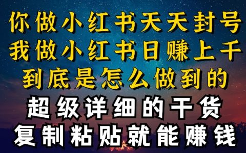 揭秘小紅書引流秘籍！為什么我能日引流幾十人變現上千，你卻違規頻頻被封號？一招教你逆襲！