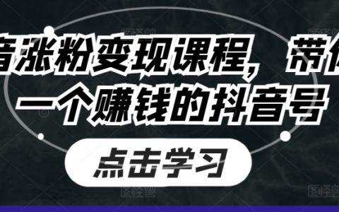 抖音粉絲增長與盈利攻略：學會變現，打造高收入抖音賬號教程