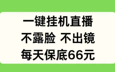 一鍵掛機(jī)直播秘籍：無需露臉出境，日賺保底 66 元