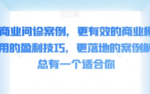 精選50例商業診斷案例：高效盈利模式與實戰技巧解析，助您找到最適合的商業模式