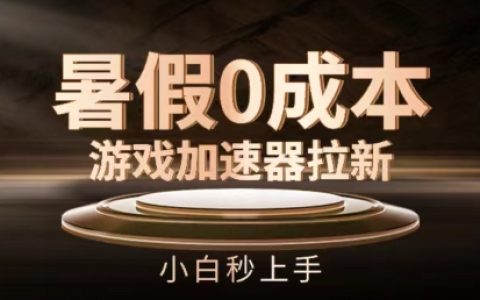 暑期攻略：零成本游戲加速器推廣教程，新手快速入門，無(wú)投資收益揭秘
