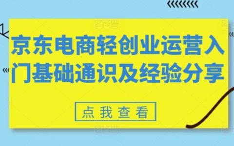 京東電商輕創(chuàng)業(yè)：運營新手必備的入門指南與實戰(zhàn)心得
