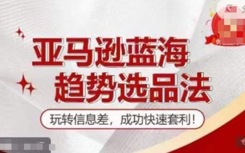 【實戰訓練營】揭秘亞馬遜藍海市場選品技巧，巧妙利用信息不對稱，高效盈利策略