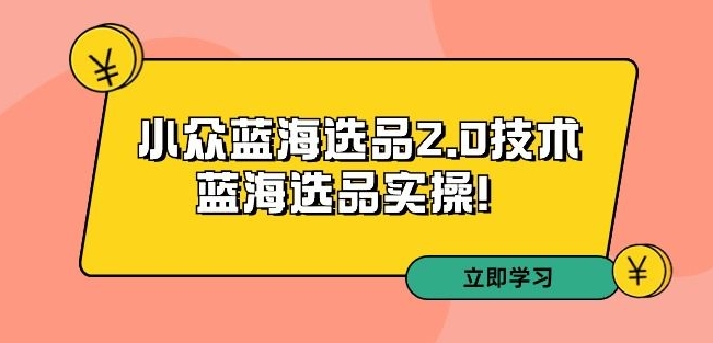 拼多多培訓(xùn)第33期:小眾藍(lán)海選品2.0技術(shù)-藍(lán)海選品實(shí)操!