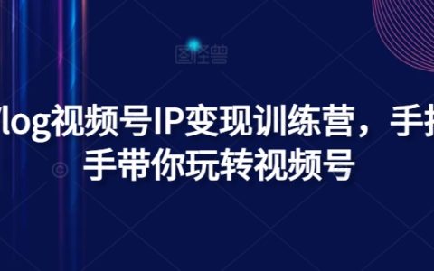 Vlog視頻號IP變現實戰訓練營：全面教你如何高效運營與盈利視頻號