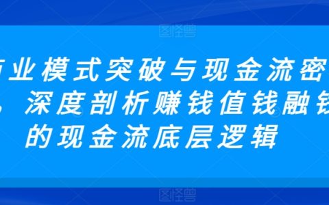 商業模式創新與現金流秘密：深入解析盈利、價值增值與融資的現金流基礎邏輯