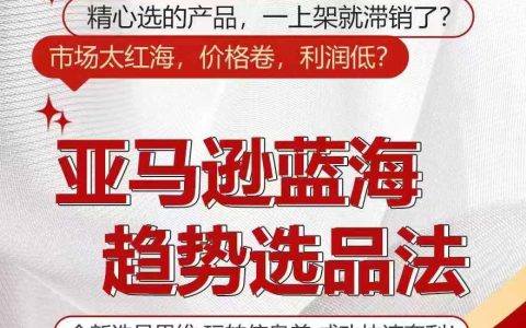 亞馬遜藍海市場選品策略：全新思維玩轉信息差，助你輕松盈利