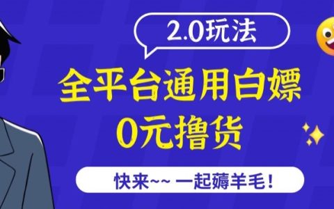 全平臺白嫖擼貨項目2.0版解析：破解2980元收費課程，擼貨玩法揭秘
