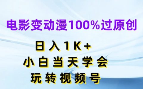 小白必看：視頻號原創動漫化攻略，日賺1000+，快速上手實現收益最大化【獨家揭秘】