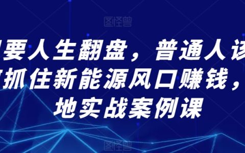 新能源財富機遇：普通人翻盤攻略與實戰案例解析