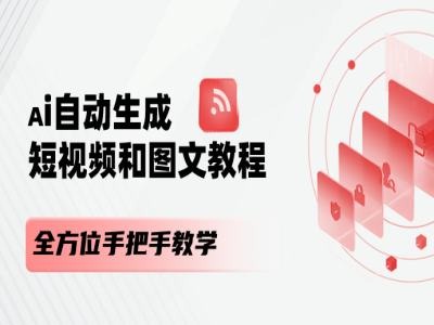 AI自動生成短視頻和圖文課程，全方位手把手教學