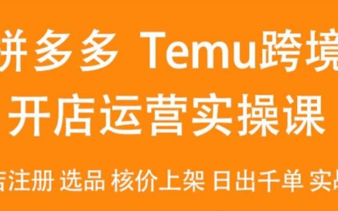 2024版Temu開店攻略：跨境電商實戰教程，注冊開店、精選商品、定價上架、日銷千單技巧揭秘