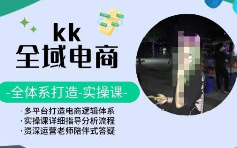 KK全領域電商教學，全方位實操課程，掌握多平臺電商運營邏輯【專業技能培訓】