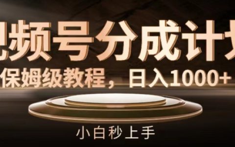 視頻號分成計劃全攻略：日賺 1000攻略，小白輕松入門指南【深度揭秘】