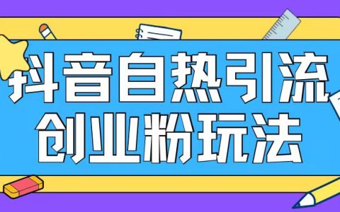 抖音精準引流實戰：自熱式創業粉增長法，每日新增200+粉絲，提升用戶轉化率