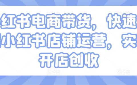 小紅書電商達人秘籍：高效店鋪運營攻略，輕松開店盈利技巧