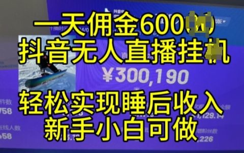 2024年11月抖音無人直播帶貨技巧，小白輕松入門，24小時(shí)無間斷收益實(shí)現(xiàn)被動(dòng)收入【揭秘】