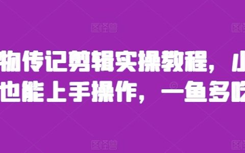 人物傳記視頻剪輯實操教程：小白也能快速上手，實現多平臺發布