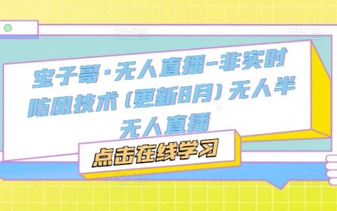 寶子哥無人直播系統-高效防風技術升級版(11月更新)支持無人直播和半無人直播解決方案