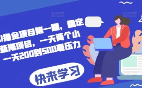2024年高收益AI兼職項目，輕松日賺200-500元，無需大量時間投入