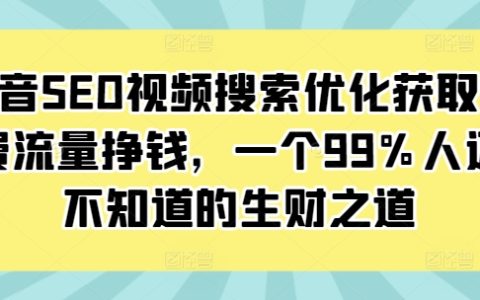 抖音視頻SEO優化技巧，掌握99%人未知的免費流量生財之道