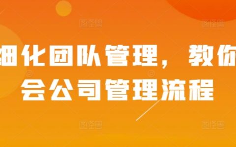 深度解析團(tuán)隊精細(xì)化管理：掌握企業(yè)運(yùn)營流程的關(guān)鍵技巧