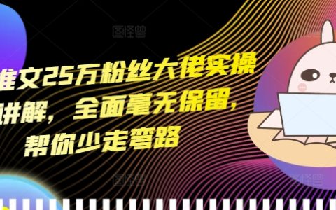 25萬粉絲小說推廣大佬實操經驗分享，全面解析，助你快速掌握技巧避免彎路