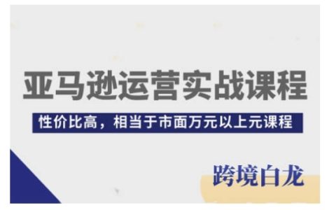 亞馬遜運營實戰培訓（從入門到精通）：高性價比課程，涵蓋全套運營技巧