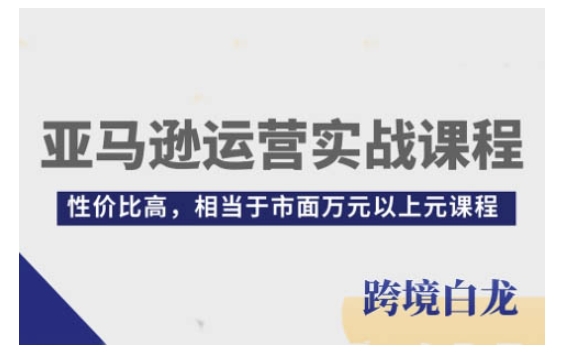 亞馬遜運營實戰課程,亞馬遜從入門到精通,性價比高,相當于市面萬元以上元課程