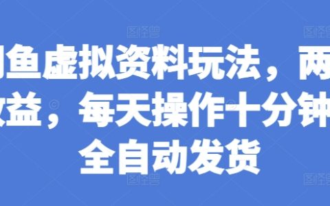 揭秘閑魚虛擬資料盈利技巧：雙倍收益，每日僅需10分鐘，自動發貨操作指南